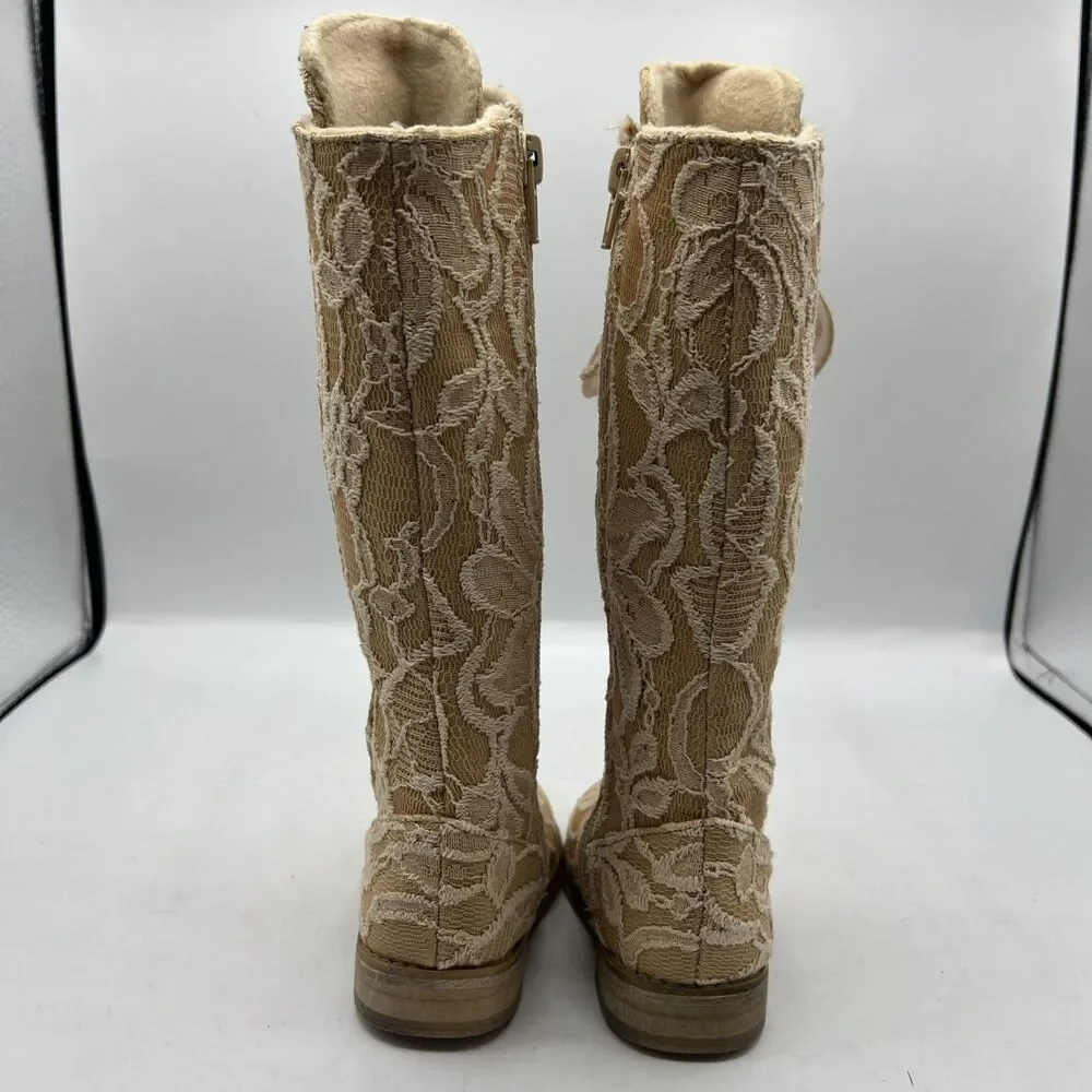 Joyfolie Girl's Lacey Boot in Rose Size 4 Wedding Pageant Vacation Dance